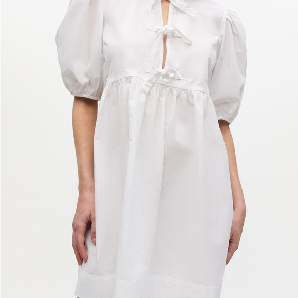 NWOT - Ganni Poplin tie-up minidress - Picture 4 of 5
